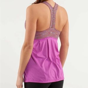 Lululemon Power Dance Tank Top Heathered Ultra Violet Racerback Women's Size 6